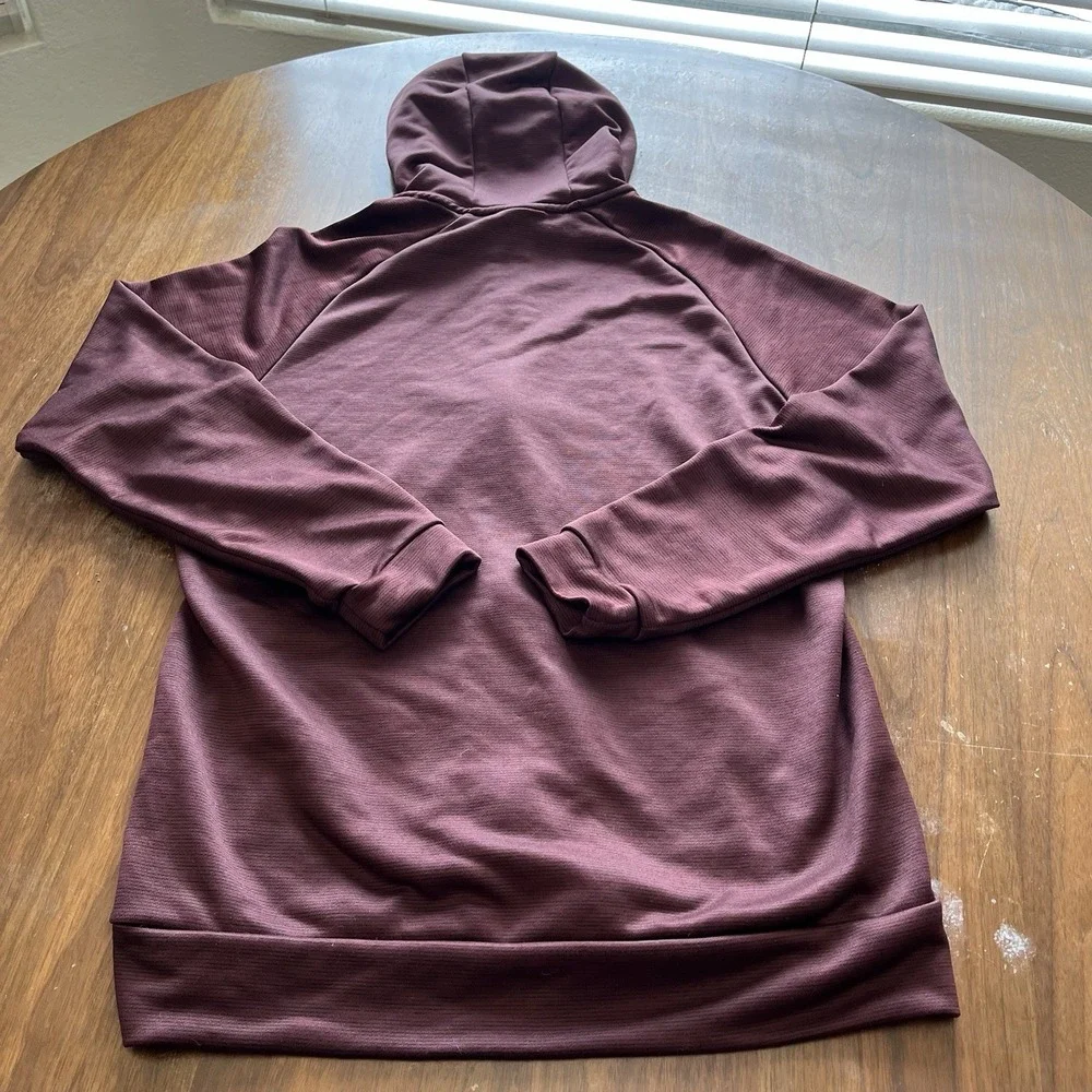 Nike Dri-FIT Hoodie Men M Red Burgundy Full Zip Fleece Training 860465-655
